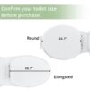 Oval Plastic Toilet Seat Soft Close in White, No Slam & Easy to Clean