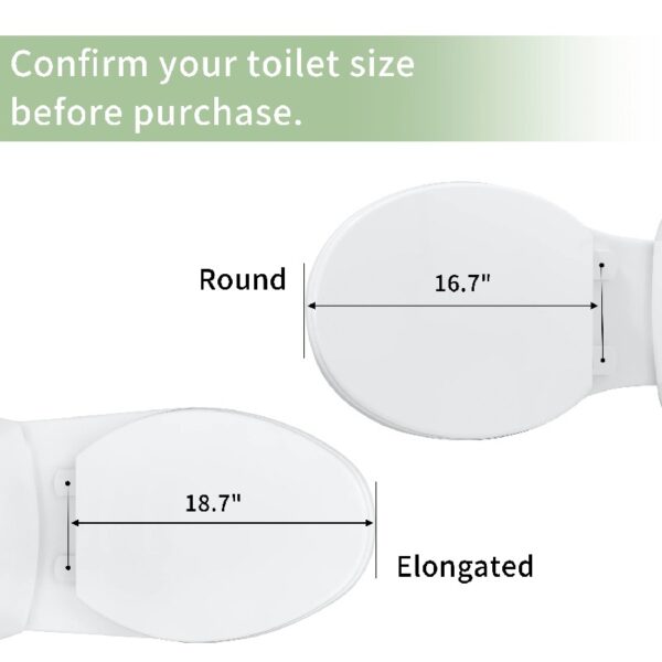 Oval Plastic Toilet Seat Soft Close in White, No Slam & Easy to Clean