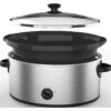 6 Quart Oval Slow Cooker, Stainless Steel Finish, Glass Lid, Model # MS54100112168S
