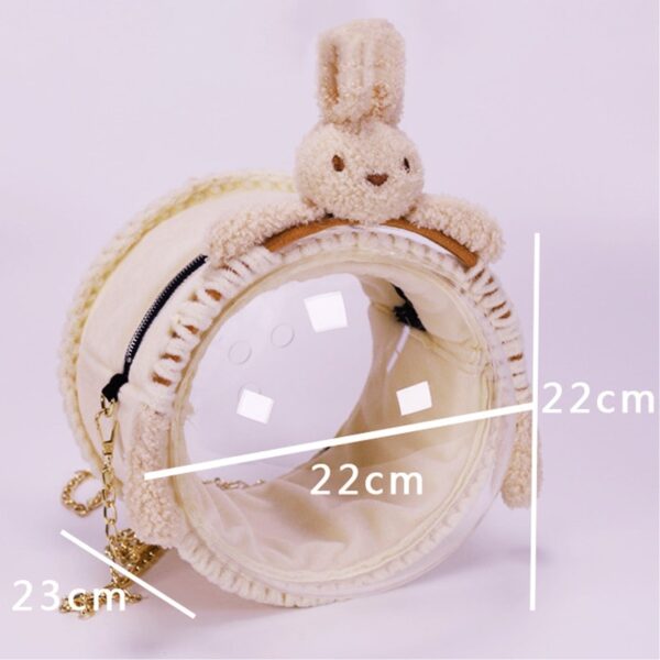 Anvazise Pet Carrier Bag Breathable Cute Doll Decor Portable Small Animals Hamster Chinchilla Travel Shoulder Bag for Outdoor