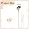 20pcs Artificial Calla Lily Fake Silk Flowers Bouquet Real Touch for Home Garden Wedding Party Decoration, Dark Gray
