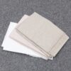Himition 3pcs Clothing Linen Fabric DIY Solid Color Linen Cloth Fabric Beige White Light Beige