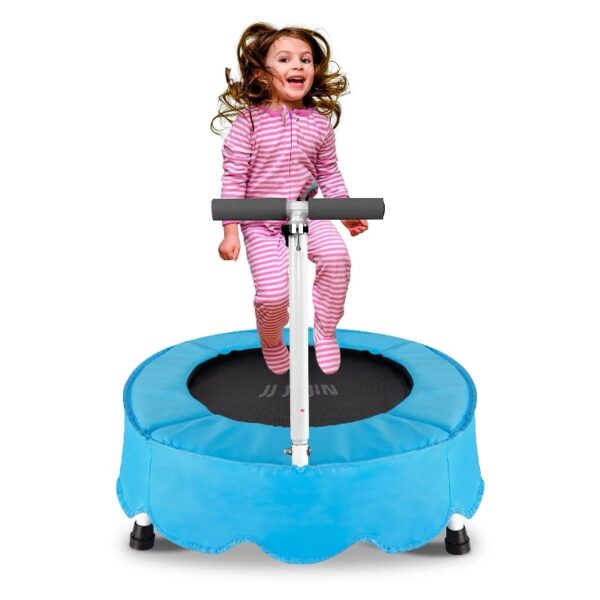 25 Inches Kids Toddler Mini Trampoline with Safety Adjustable Handle Bar- Fun Indoor/Outdoor Trampoline for Kids Ages 1-6