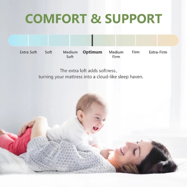 Mattress Topper Queen Size Bed,Bamboo Extra Thick Mattress Pad Cover Soft Plush Noiseless Down Alternative Fill,with 8-21