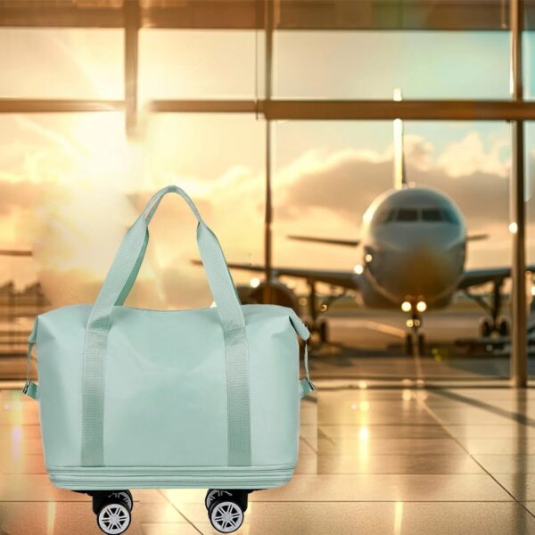 Expandable Luggage Bag With 360° Wheels Extra Large Capacity Wet/Dry Separation Ideal For Business Trips Gym Students And Travel