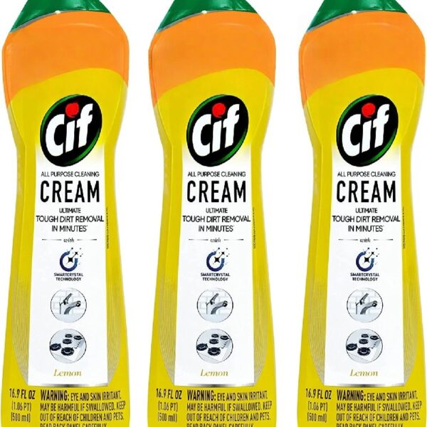 All Purpose Cleaning Cream, Lemon - Multi-Surface Cleanser, 16.9 oz, 3 Count