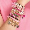 Juicy Couture: Glitz ‘N Glam Charm Bracelets - 494pc DIY Kit, Design & Create 18 Cord & Ribbon Bracelets, Bead Jewelry, Storage Case, Girls & Kids 8+
