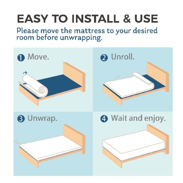 EGO HOME 2 inch Memory Foam Mattress Topper, Twin Mattress Topper, Cooling