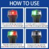 Marine Navigation Lights for Boats LED - Red/Green Battery Powered Nav Lights for Boats - Suction Mount, Swivel Base, 3-Mode Operation - 1NM Waterproof