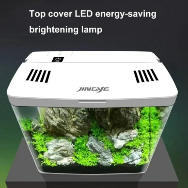 Aquarium Fish Tank No Water Change Self-circulating Ecological Fish Tank with Slient Pump Led Lamp