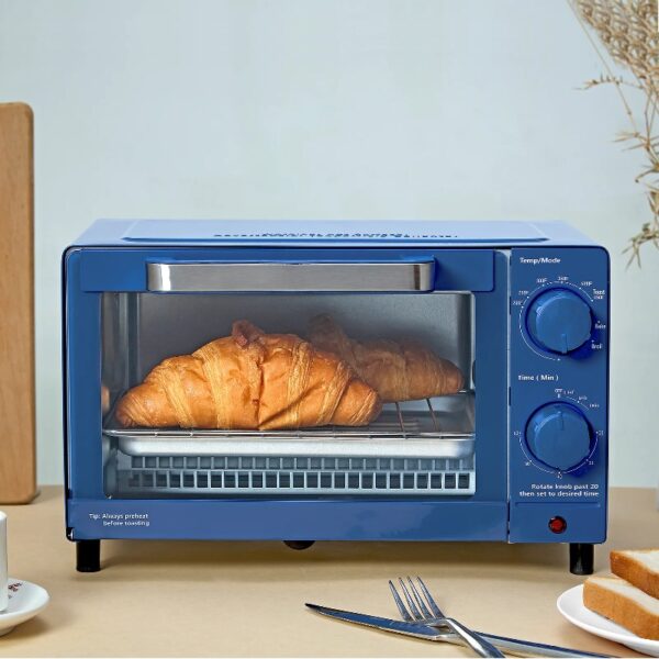 4 Slice Countertop Toaster Oven with 3 Settings, includes Baking Rack and Pan, Black, New
