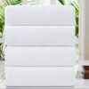 4 Pack Large Bath Towel Set 600 GSM Ultra Soft Oversized White Towel Set 35