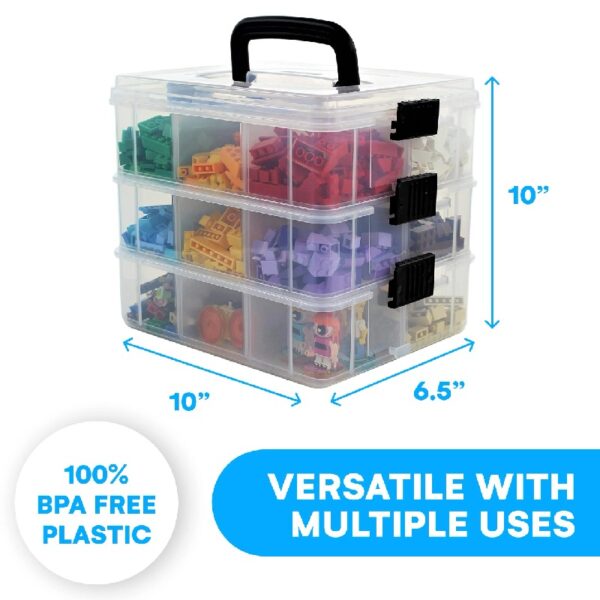 Toy Organizer With 18 Adjustable Compartments Compatible with Calico Critter, Hot Wheels, Lego Storage Organizer
