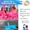 Color Blaze Gender Reveal Soccer Ball with Pink & Blue Colored Powder