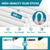 Doulami 100W Cordless Hot Glue Gun with 2.5A Battery and 40 Pcs Glue Sticks Perfect for Crafts