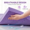 2 Inch Gel Memory Foam Mattress Topper Ventilated Soft Mattress Pad, Bed Topper, CertiPUR-US Certified, Twin Size, Purple