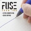 BAZIC Optima 5-Color Oil Gel Fuse Tech Ink Retractable Pen, 0.7 mm, (5/Pack), 12-Pack