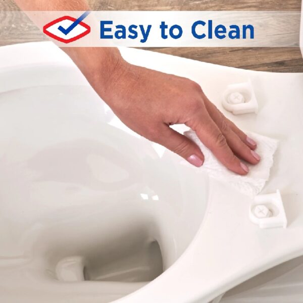 Antimicrobial Elongated Wood Toilet Seat with Easy-off Hinges