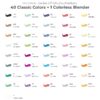 Ohuhu 40 Unique Color Markers Brush & Chisel Double Tipped Marker Set  for Drawing and Illustration