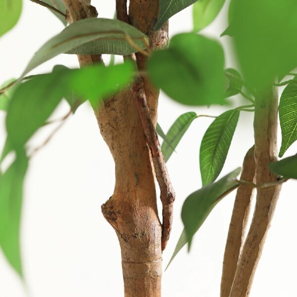 DR.Planzen 5 feet Artificial Ficus Tree, Tall Lifelike Greenery with Natural Wood Trunk for Living Room, office floor and corner decor
