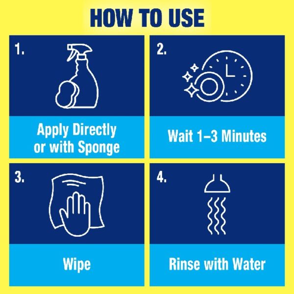 (8 pack) Total Bathroom Cleaner with OxiClean, Lemon Scent, 32 fl oz
