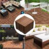 12'' x 12'' Fir Wood Flooring Tiles 11sq ft Coverage Area, 11 Pieces, Brown