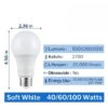 A19 3-Way LED Light Bulb, 40/60/100 Watts Tunable, Soft White, E26 Medium Base (4 Pack)