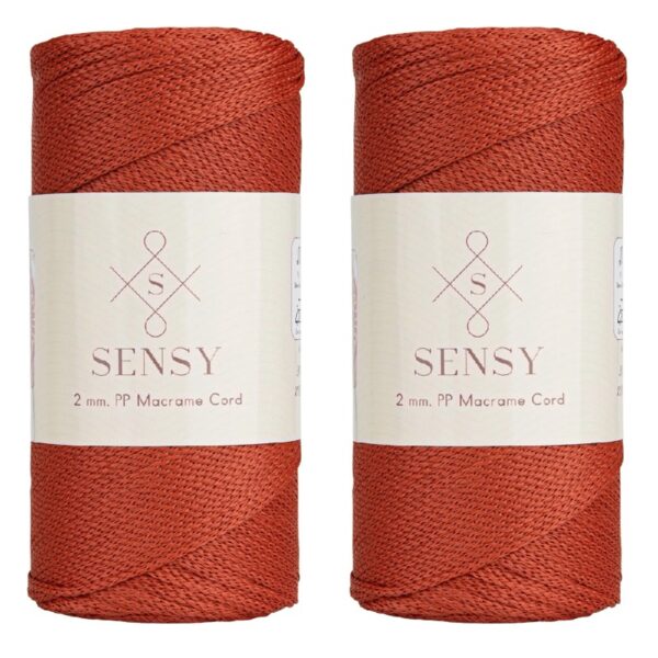 5 Skeins of Sensy Premium 2mm 251 Yards Polyester Rope 100% Polypropylene Cord Macrame Cord 2mm Crochet Bag Cord Macrame Rope Crochet Thread Gift for Knitter (Latte)