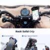 (2 pack) Motorcycle Phone Mount Bike Phone Holder, Auto Lock Adjustable Handlebar Phone Holder Mount for 4.7