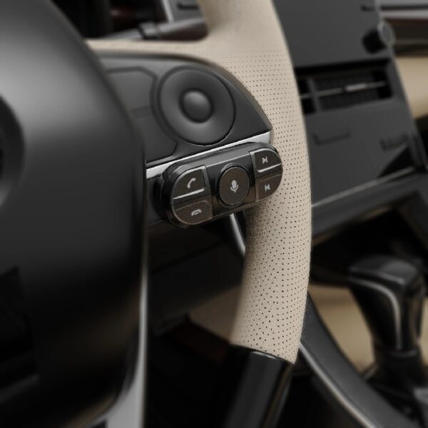 Bluetooth FM Transmitter via Remote Control & USB Compatible with Smartphone,3.2x1.4x1.4' 85g