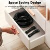 Non-Stick Cookware Set, Small Portable Cast Iron Pots and Pans with Glass Lids and Nylon Utensils for Outdoor Cooking - 13 Piece Set, Black