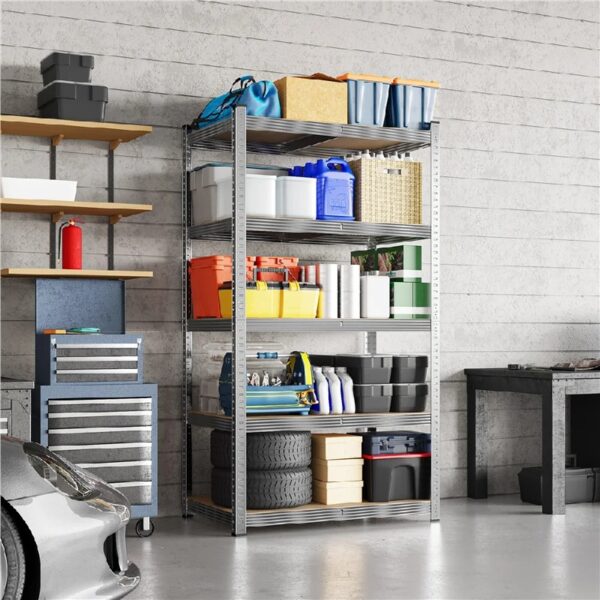 5-Tier Metal Boltless & Adjustable Storage Rack, Blue