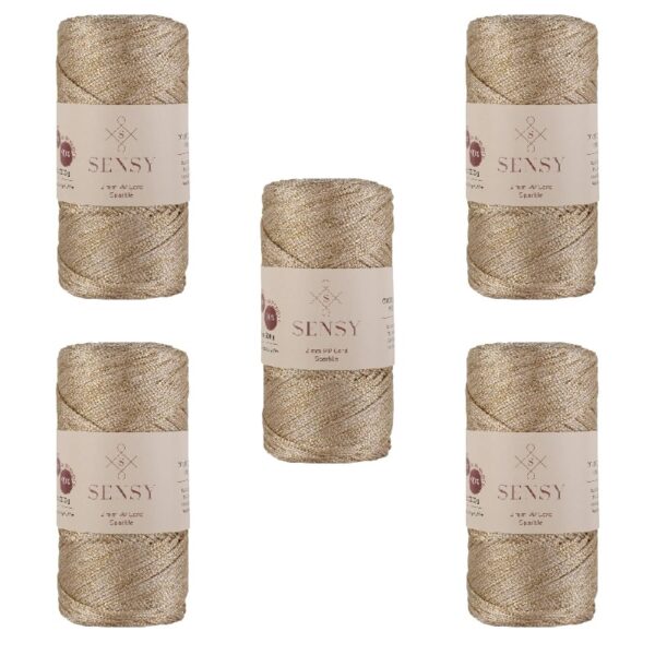 5 Skeins of Sensy Premium 2mm 251 Yards Polyester Rope 100% Polypropylene Cord Macrame Cord 2mm Crochet Bag Cord Macrame Rope Crochet Thread Gift for Knitter (Latte)