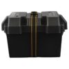Heavy-Duty Acid-Resistant Power Guard Series 27 Vented Marine Boat Battery Box, Black
