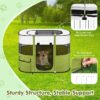 eba3be4d0e574936aa1ab329015ac385 Portable Pet Playpen, 600D Oxford Foldable Dog Play Tent Kennel Crate for Indoor Outdoor Travel Camping, Come with Free Carrying Case&Folding Bowl, Great for Puppy Cat Bunny, Green L