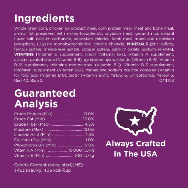 Purina  Complete Dry Dog Food for Adult Dogs High Protein, Lamb, 44 lb Bag