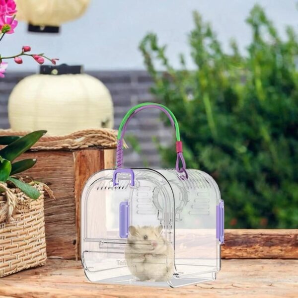 menolana Hamster -carry Bag Cage, Small Tier Carry Case, Guinea Pig Cage Outdoors, Hamster Travel Carrier for Chinchilla, Ferret, Mice, Mice green