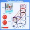 Kids Arcade Basketball Game, Indoor/Outdoor Basketball Hoop With 4 Balls, Basketball Game Toys Gifts for Boys and Girls (Blue)