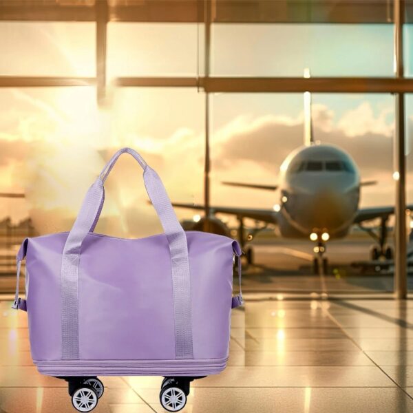 Expandable Luggage Bag With 360° Wheels Extra Large Capacity Wet/Dry Separation Ideal For Business Trips Gym Students And Travel