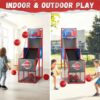 Kids Arcade Basketball Game, Indoor/Outdoor Basketball Hoop With 4 Balls, Basketball Game Toys Gifts for Boys and Girls (Blue)