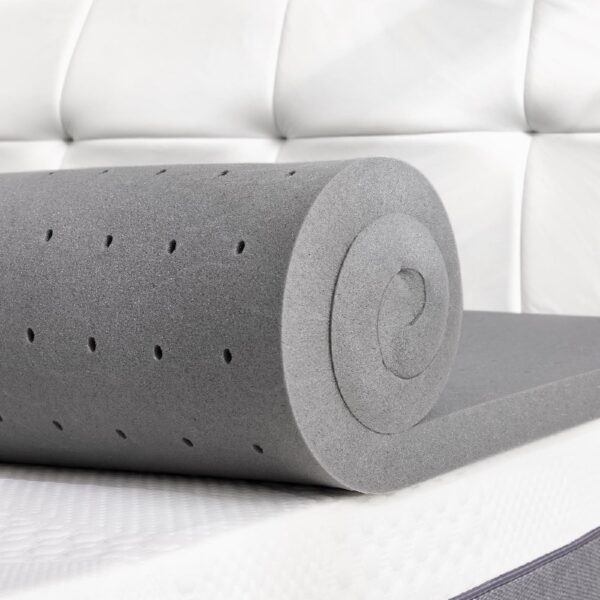 2 Inch Gel Memory Foam Mattress Topper Ventilated Soft Mattress Pad, Bed Topper, CertiPUR-US Certified, Twin Size, Purple