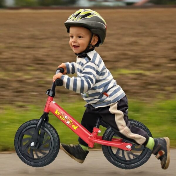 Kids Balance Bike 12'' Wheel Toddler Training Bicycle Safe No Pedal Bike Funny and Lightweight for 2-6 Boys Girls, Blue