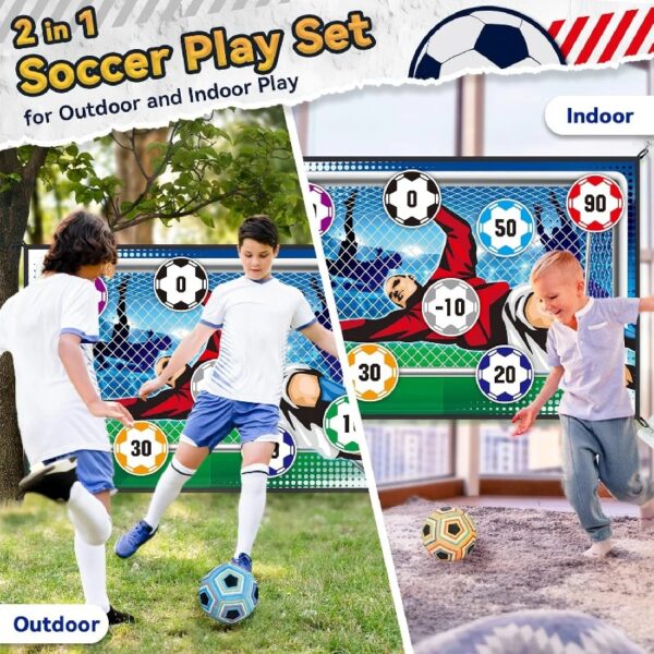 Ball Game Set for Boys, Indoor Outdoor Soccer Toys for 3-5 6-8 8-12 Years Old Kids