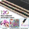 Vigorfun 136-Pack Black Colored Pencils Set with Art Supplies（Black）