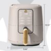 3 Qt Air Fryer with TurboCrisp Technology, White Icing by Drew Barrymore