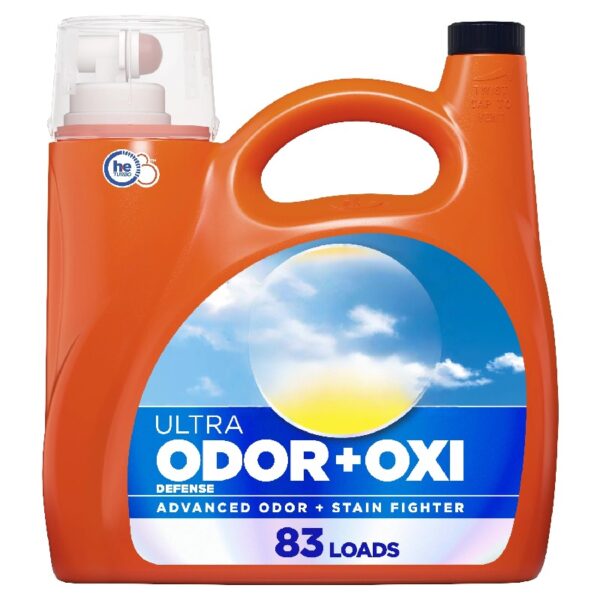 Ultra Odor Defense Plus Oxi Liquid Laundry Detergent, 117 fl oz, 83 loads