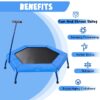 55  Trampoline, Indoor Fitness Rebounder， for Outdoor Workout,Max Load 450lbs