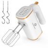 Hand Mixer, 450W Turbo Electric Handheld Mixer, 5 Speed Electric Mixers for Kitchen (Black)