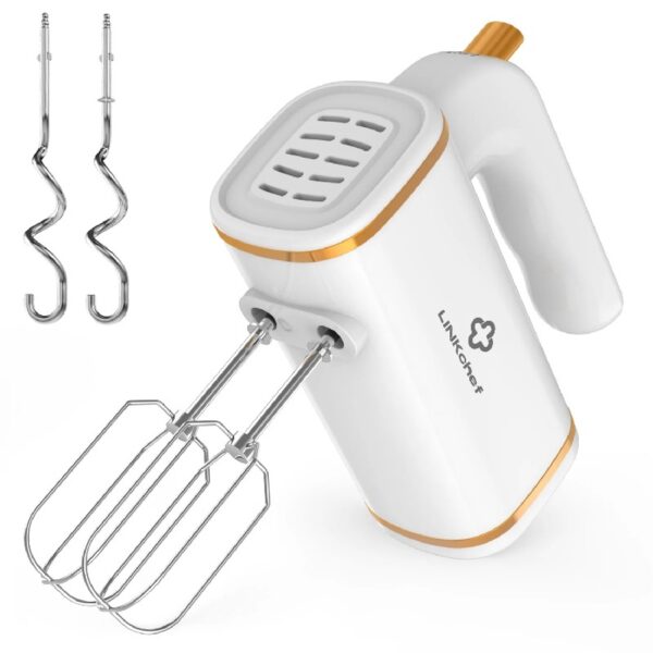 Hand Mixer, 450W Turbo Electric Handheld Mixer, 5 Speed Electric Mixers for Kitchen (Black)