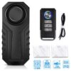 2 Set Wireless Bike Alarm with Remote, Anti-Theft Bicycle Motorcycle Alarm Wireless Security Vibration Motion Sensor Alarm, IP55 Waterproof Super Loud 113dB Alarm